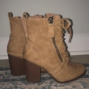 Tan booties